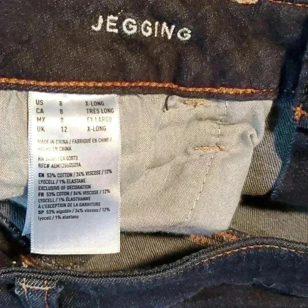 𝐀m𝐞r𝐢c𝐚n E𝐚g𝐥e Jegging J𝐞a𝐧s W𝐨m𝐞n's 8 X-L𝐨n𝐠  𝐄U𝐂 - Picture 5 of 8